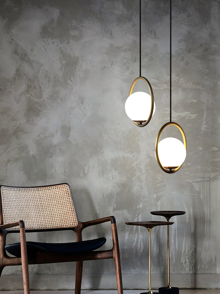 Lustra Lampe Pendante Anneau Moderne en Laiton - Neutralighting