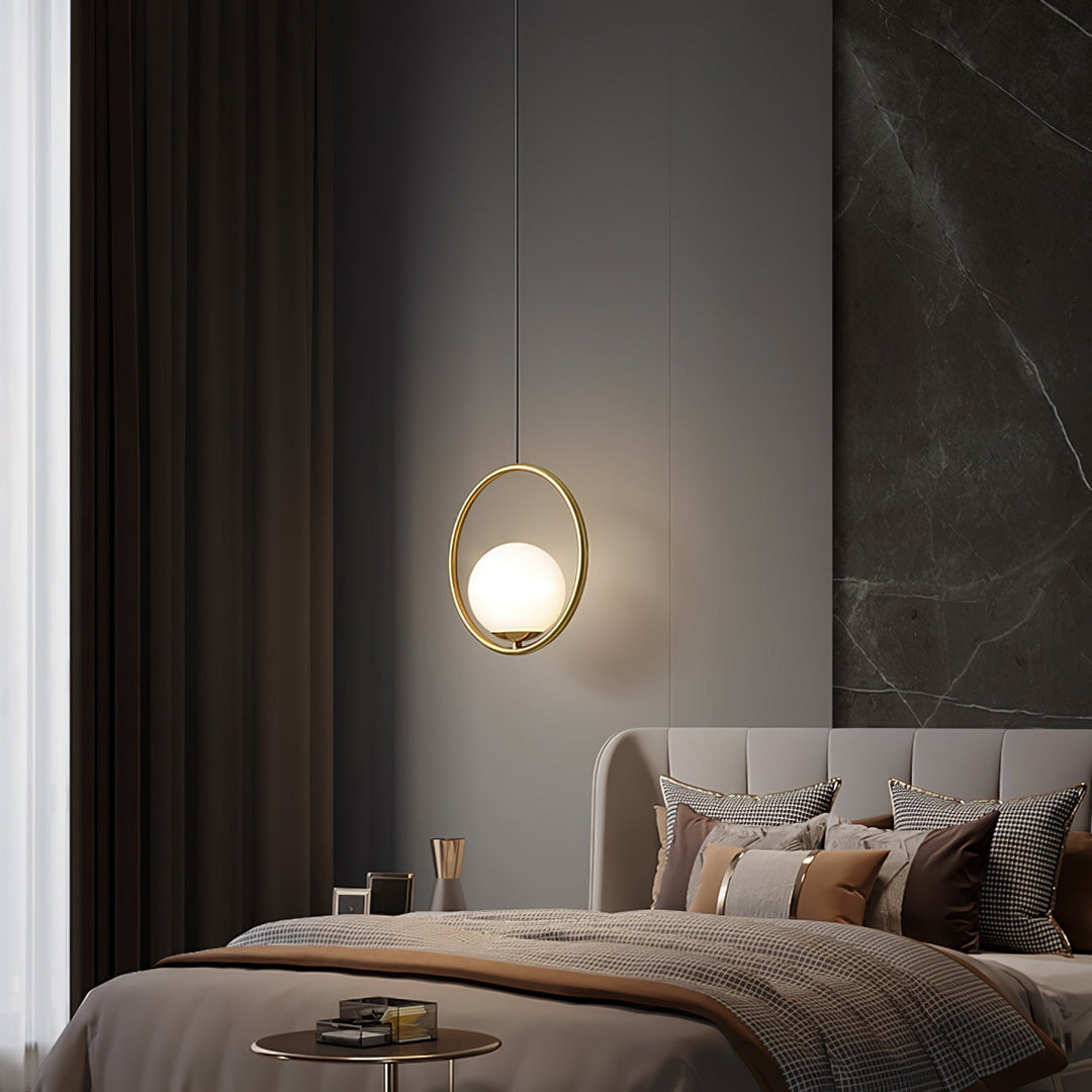 Lustra Lampe Pendante Anneau Moderne en Laiton - Neutralighting