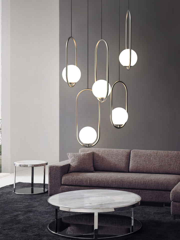 Lustra Lampe Pendante Anneau Moderne en Laiton - Neutralighting