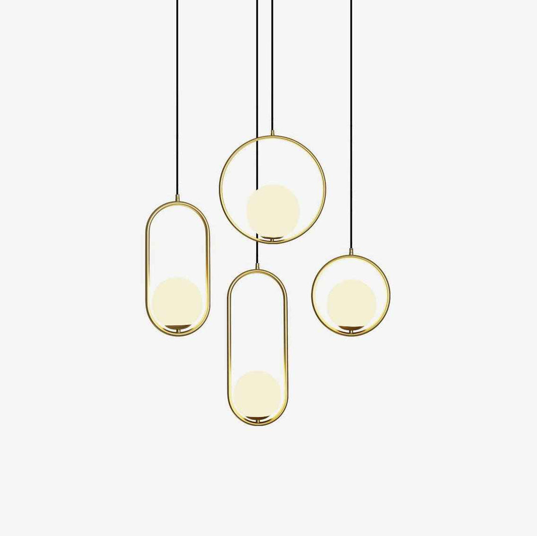 Lustra Lampe Pendante Anneau Moderne en Laiton - Neutralighting