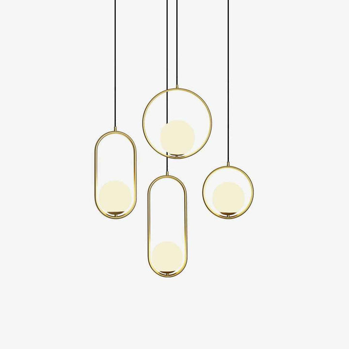 Lustra Lampe Pendante Anneau Moderne en Laiton - Neutralighting