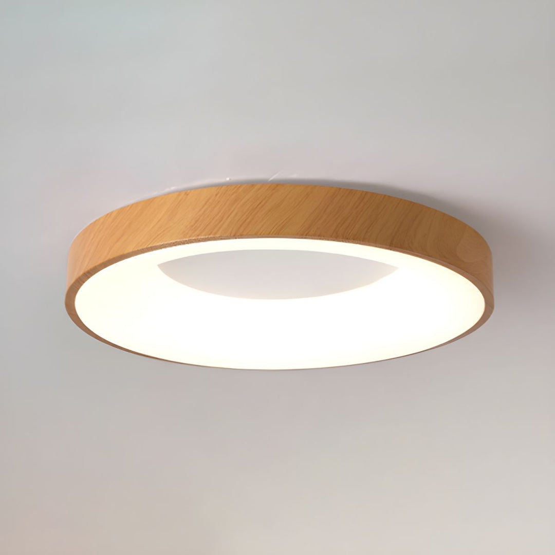 Eliriel Lampe Plafonnier Ronde Minimaliste en Bois - Neutralighting