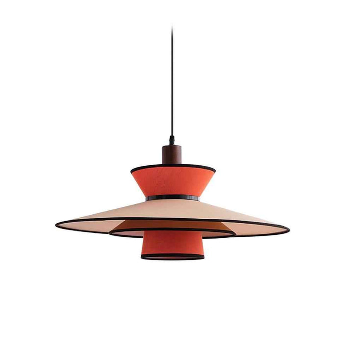 Milano Suspension Lampe Géométrique en Tissu Superposé Rouge - Neutralighting