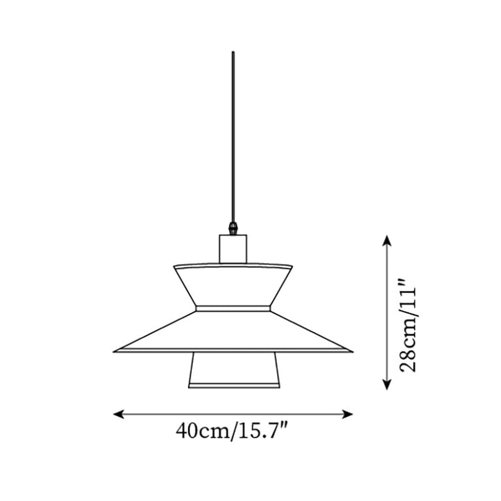 Milano Suspension Lampe Géométrique en Tissu Superposé Rouge - Neutralighting