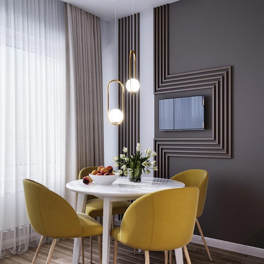 Lustra Lampe Pendante Anneau Moderne en Laiton - Neutralighting