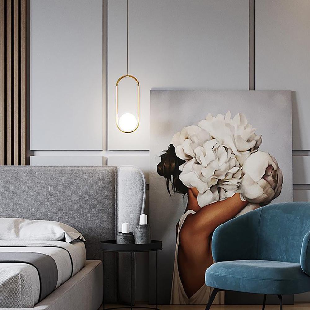 Lustra Lampe Pendante Anneau Moderne en Laiton - Neutralighting