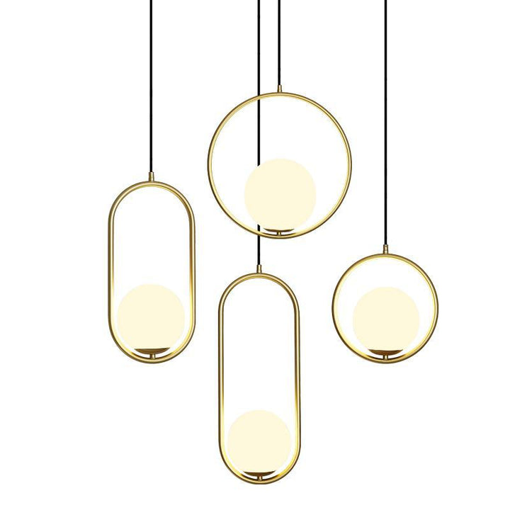 Lustra Lampe Pendante Anneau Moderne en Laiton - Neutralighting