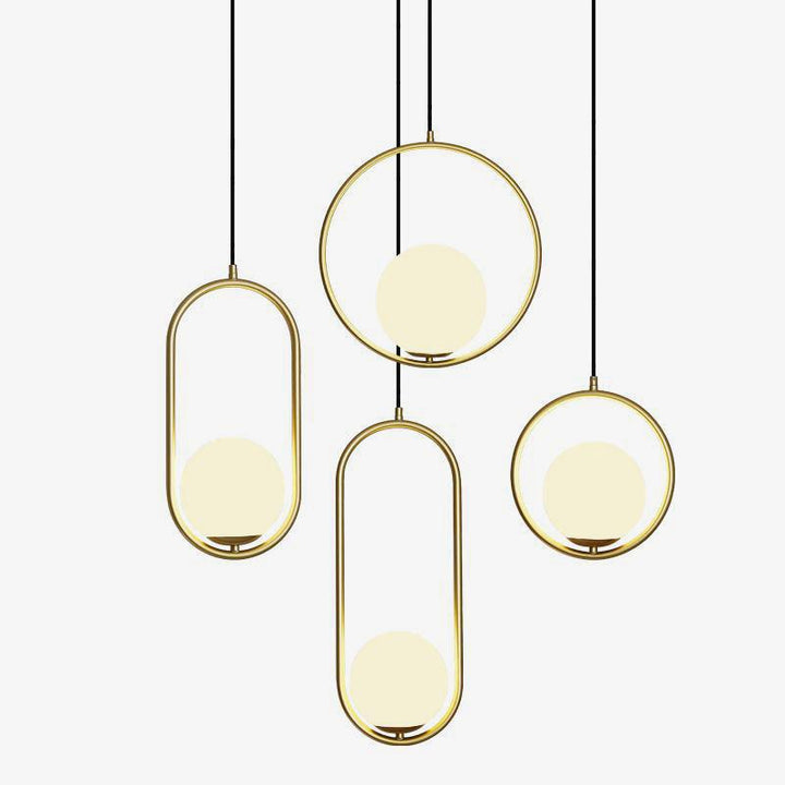 Lustra Lampe Pendante Anneau Moderne en Laiton - Neutralighting