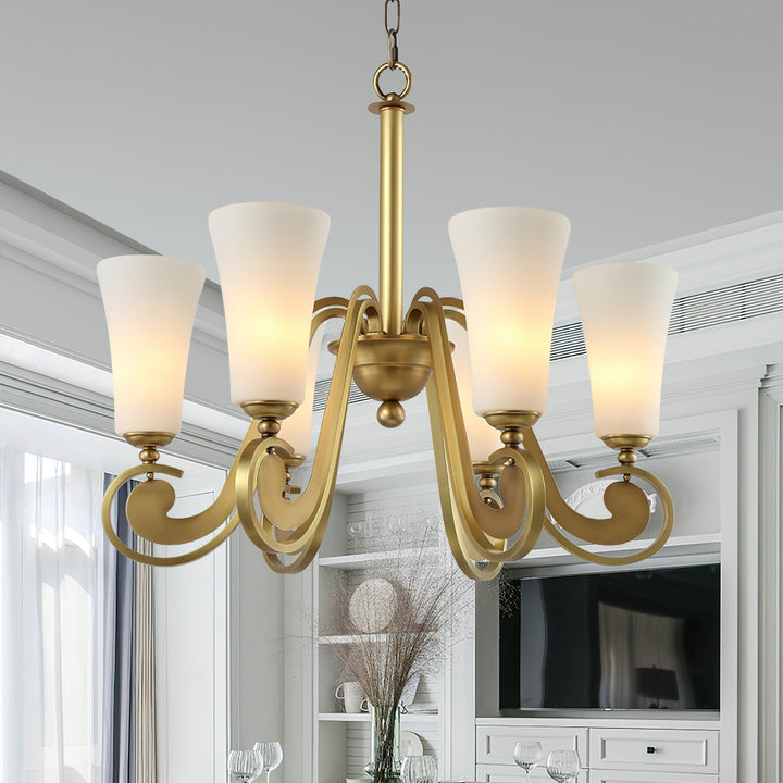 Ilsolen Lustre Laiton Verre Luxe Postmoderne - Neutralighting