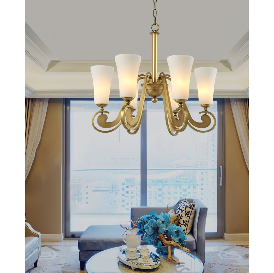 Ilsolen Lustre Laiton Verre Luxe Postmoderne - Neutralighting