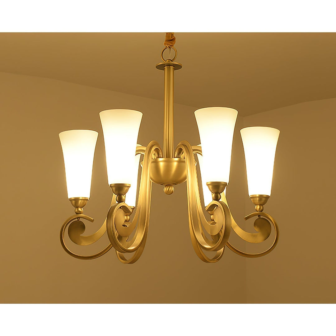 Ilsolen Lustre Laiton Verre Luxe Postmoderne - Neutralighting