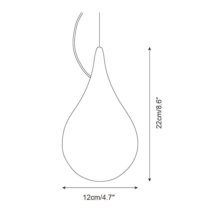 Milk Suspension Extérieure Lampe Goutte Acrylique Goutte d&