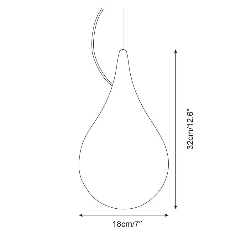 Milk Suspension Extérieure Lampe Goutte Acrylique Goutte d&
