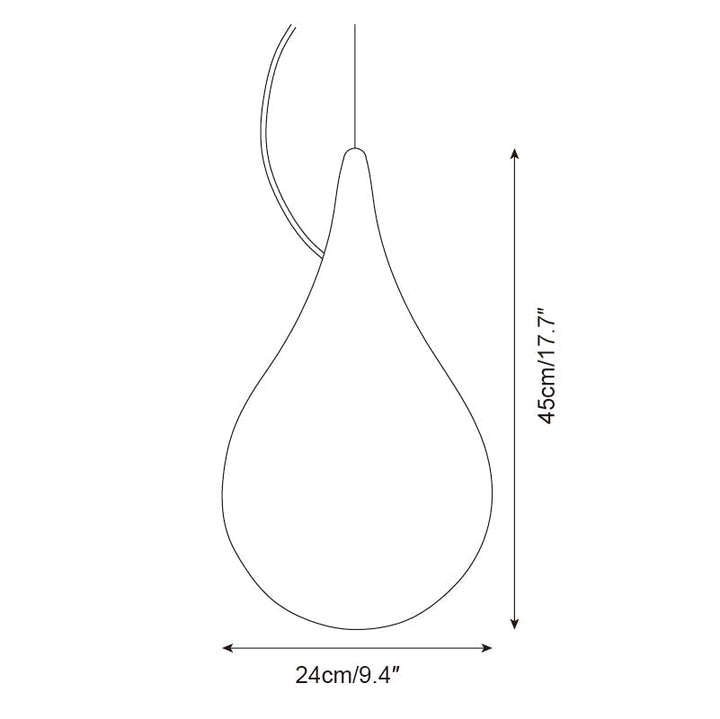 Milk Suspension Extérieure Lampe Goutte Acrylique Goutte d&
