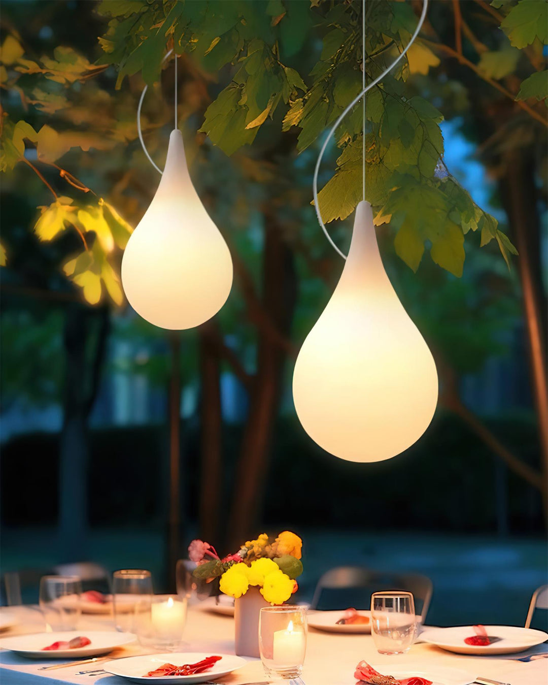 Milk Suspension Extérieure Lampe Goutte Acrylique Goutte d&
