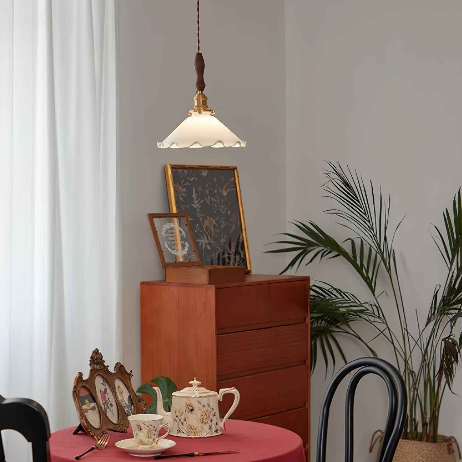 Milky Suspension Fleur en Verre Volant Organique - Neutralighting