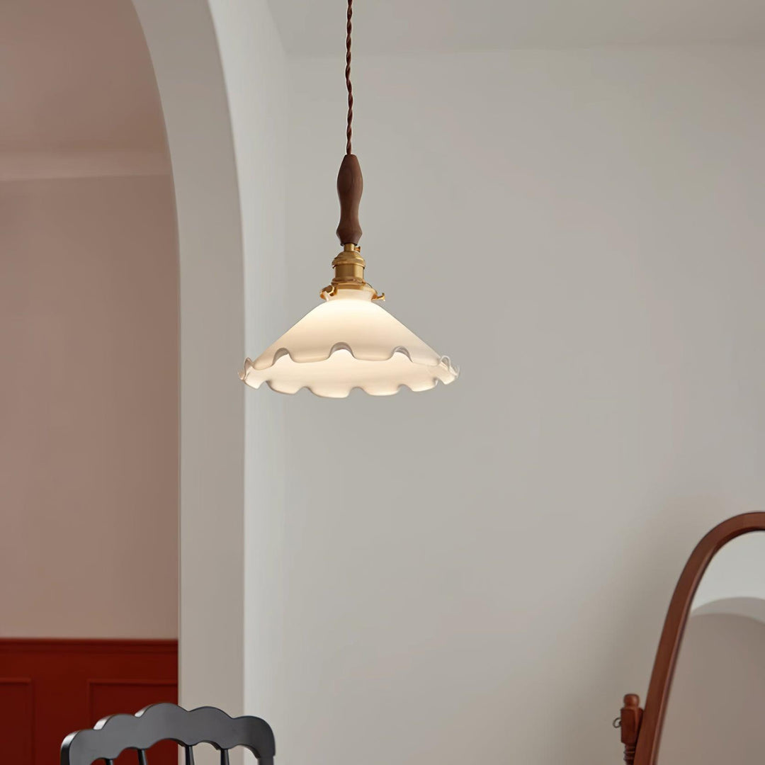 Milky Suspension Fleur en Verre Volant Organique - Neutralighting