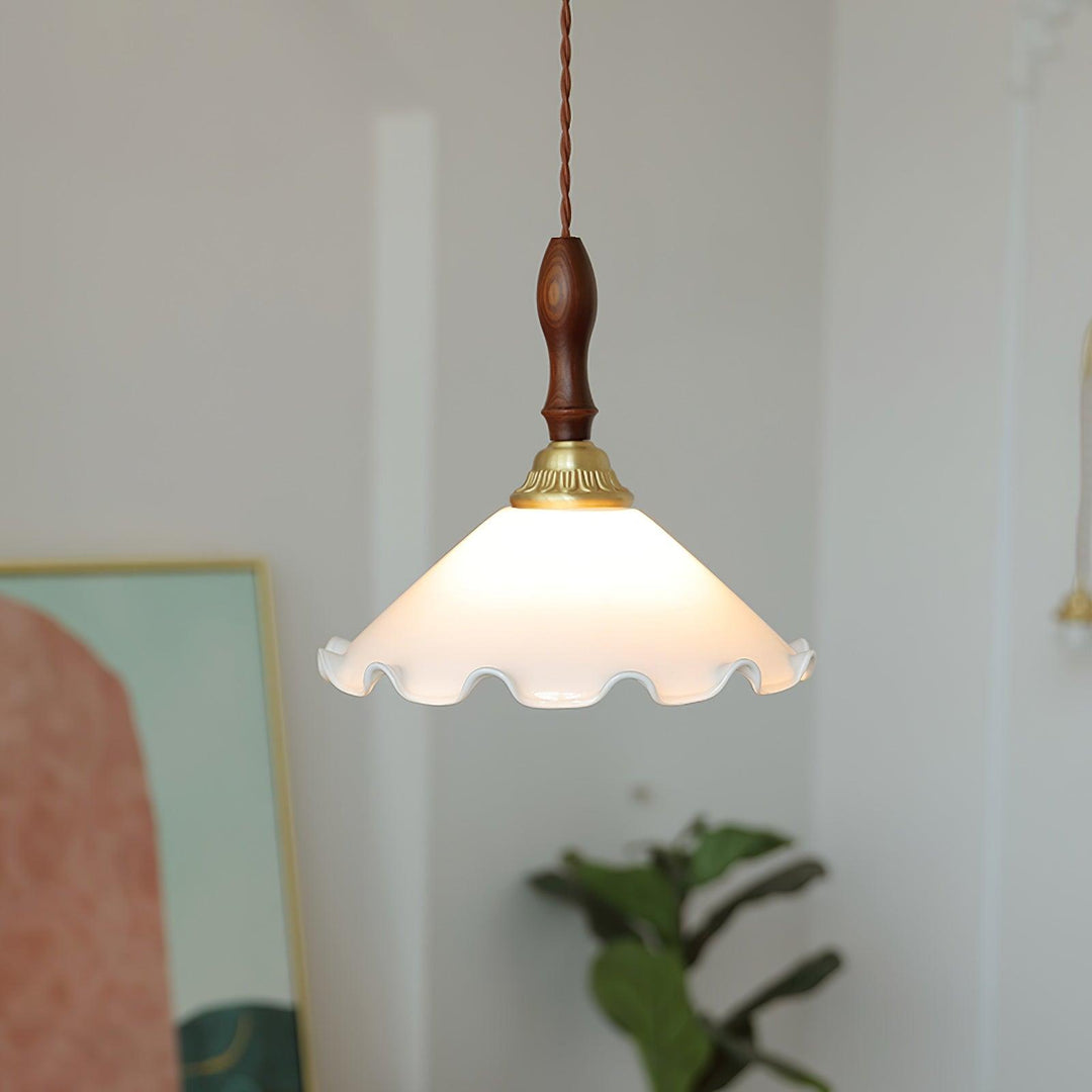 Milky Suspension Fleur en Verre Volant Organique - Neutralighting