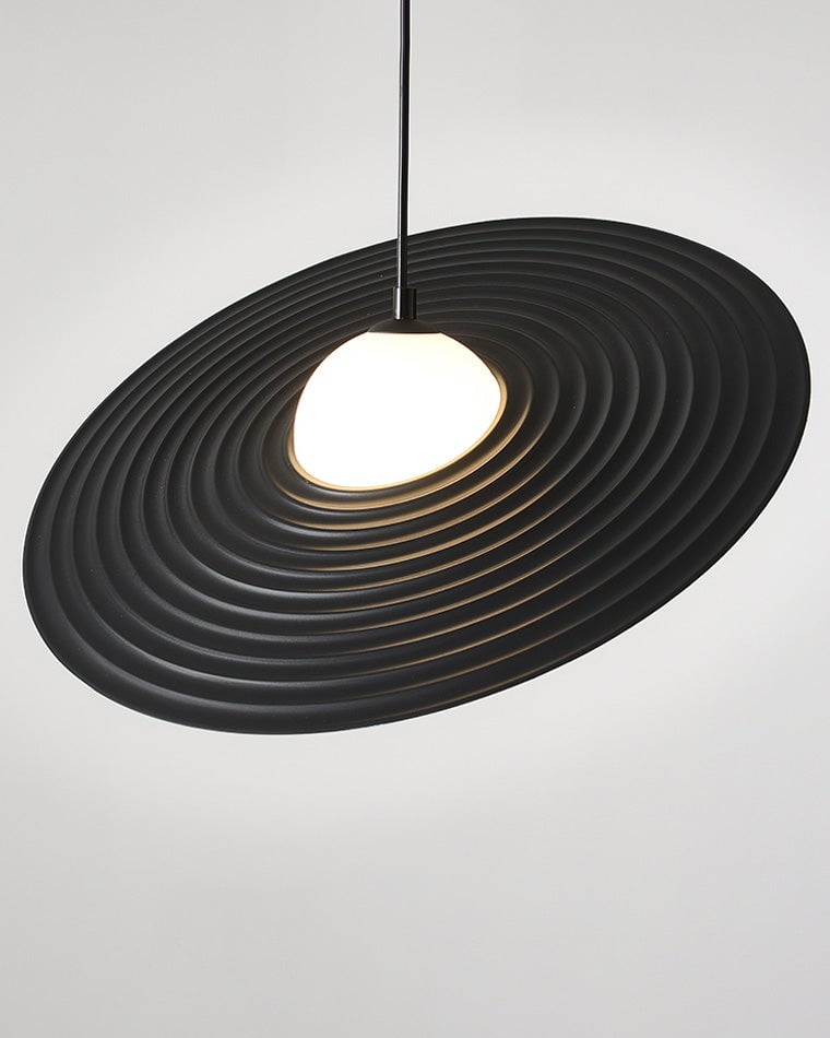 Lustra Suspension en Plaque LED PE Blanche et Noire - Neutralighting