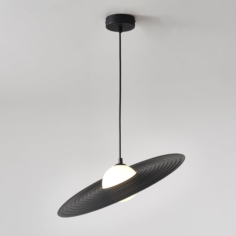 Lustra Suspension en Plaque LED PE Blanche et Noire - Neutralighting