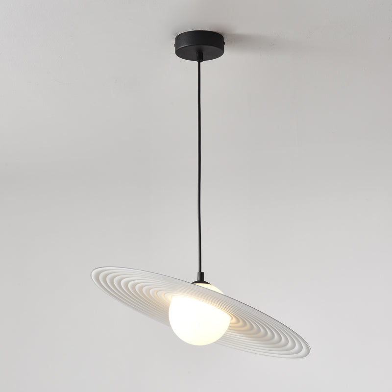 Lustra Suspension en Plaque LED PE Blanche et Noire - Neutralighting
