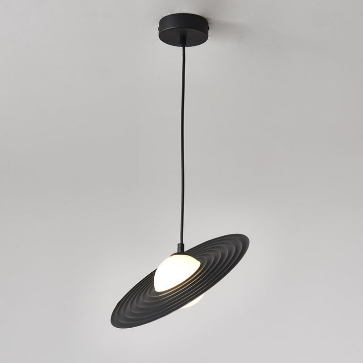 Lustra Suspension en Plaque LED PE Blanche et Noire - Neutralighting