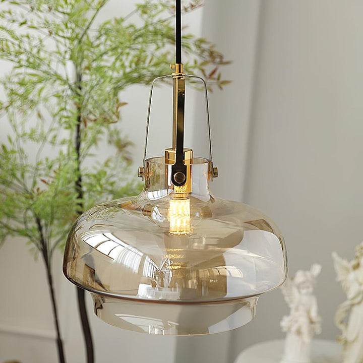 Aurelin Lampe Pendante Élégante Verre Ambre - Neutralighting