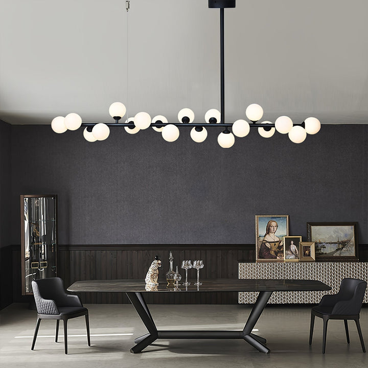 Lumiray Suspension Linéaire Noire Globe - Neutralighting