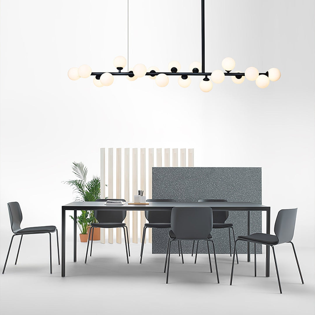 Lumiray Suspension Linéaire Noire Globe - Neutralighting