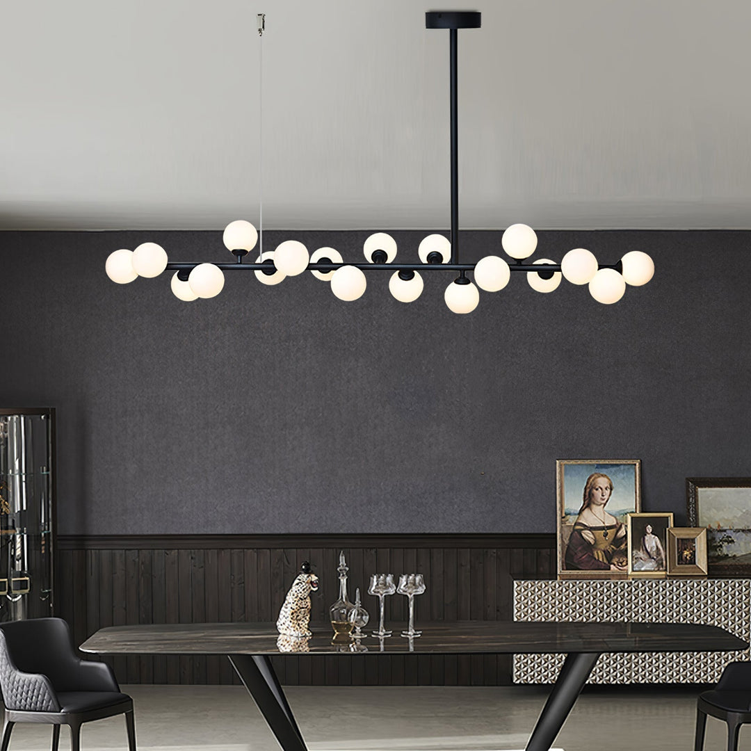 Lumiray Suspension Linéaire Noire Globe - Neutralighting
