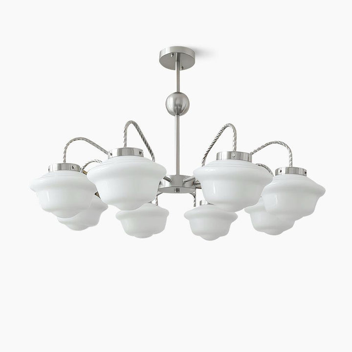 Curinel Chandelier Verre Chrome Vintage - Neutralighting