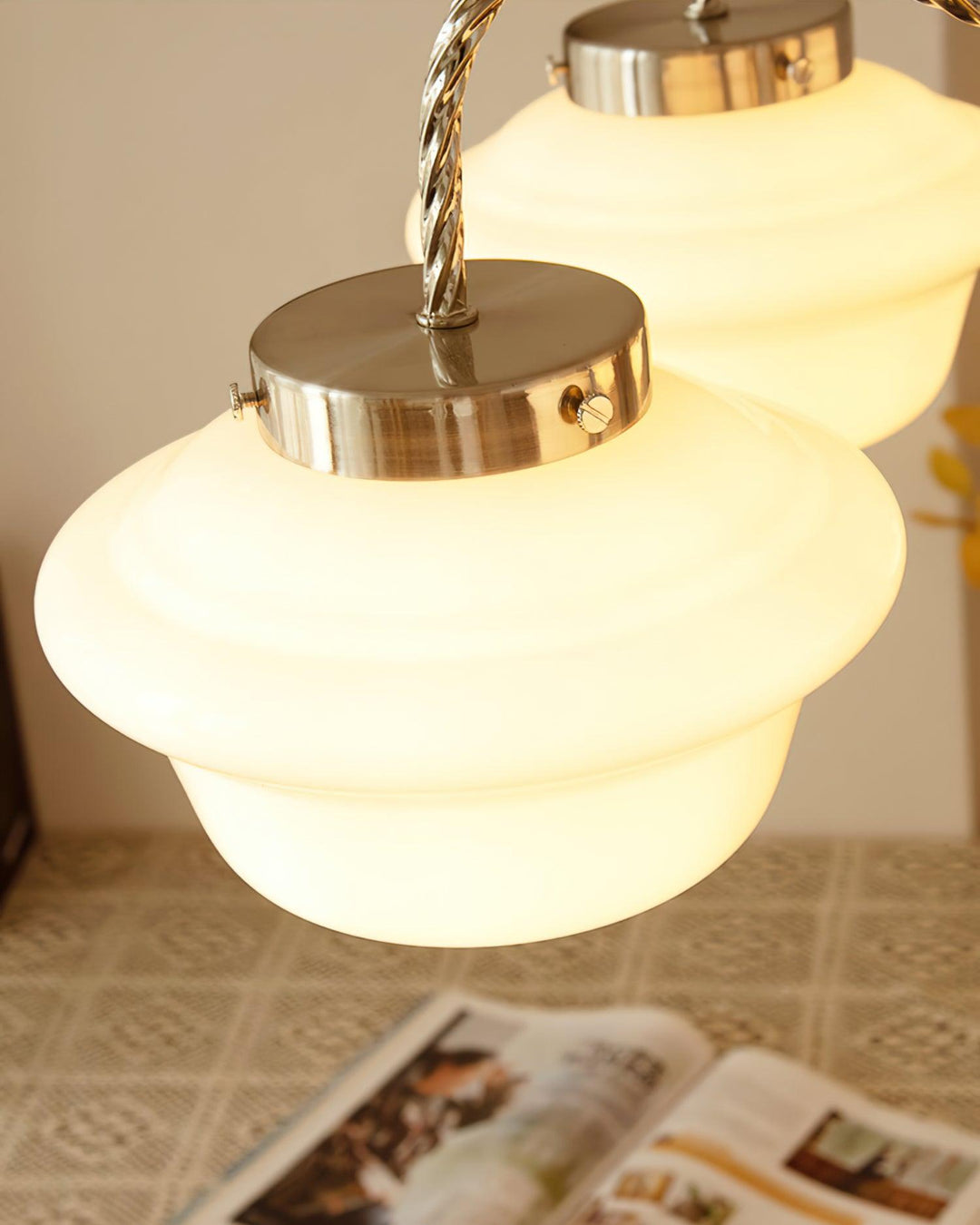 Curinel Chandelier Verre Chrome Vintage - Neutralighting