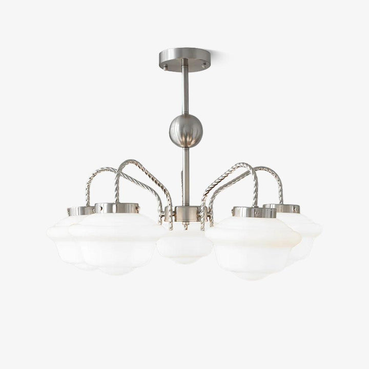 Curinel Chandelier Verre Chrome Vintage - Neutralighting