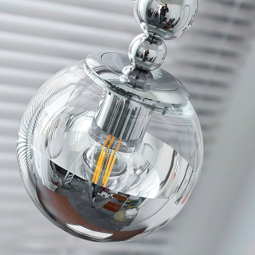 Zanorir Moderne Minimaliste Art Miroir Boule Verre Suspension Lumière - Neutralighting