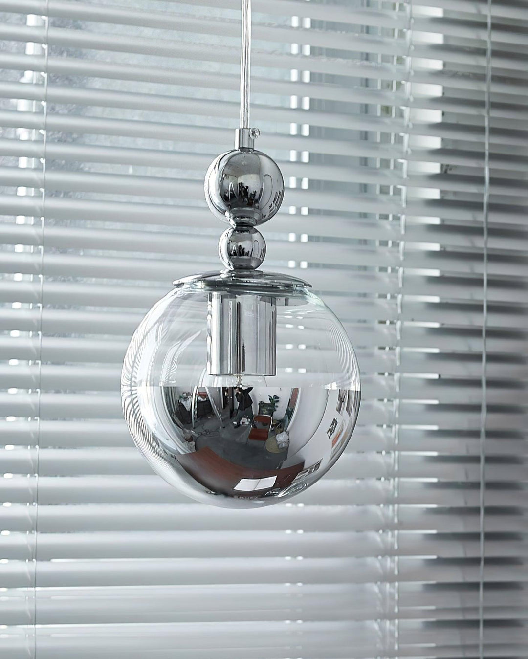 Zanorir Moderne Minimaliste Art Miroir Boule Verre Suspension Lumière - Neutralighting