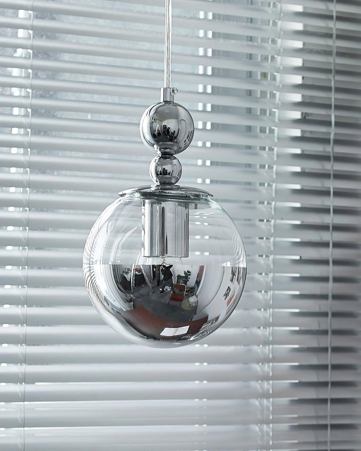 Zanorir Moderne Minimaliste Art Miroir Boule Verre Suspension Lumière - Neutralighting