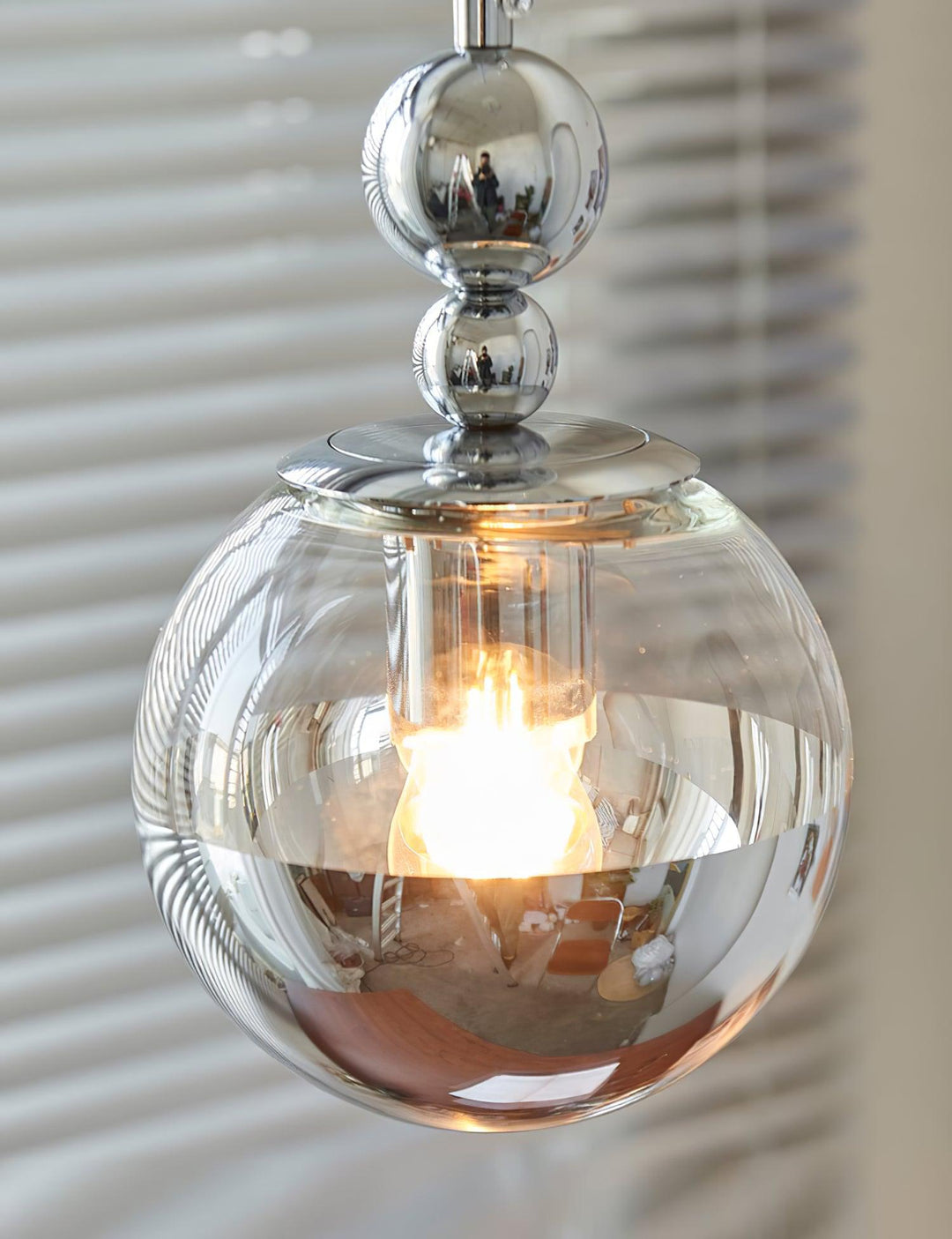 Zanorir Moderne Minimaliste Art Miroir Boule Verre Suspension Lumière - Neutralighting