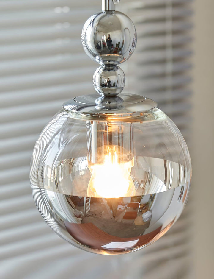 Zanorir Moderne Minimaliste Art Miroir Boule Verre Suspension Lumière - Neutralighting