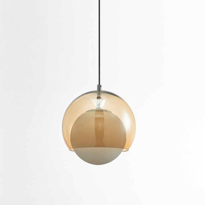 Suspension Double Globe Ombre Verre Moderne Minimaliste Ambiant - Neutralighting