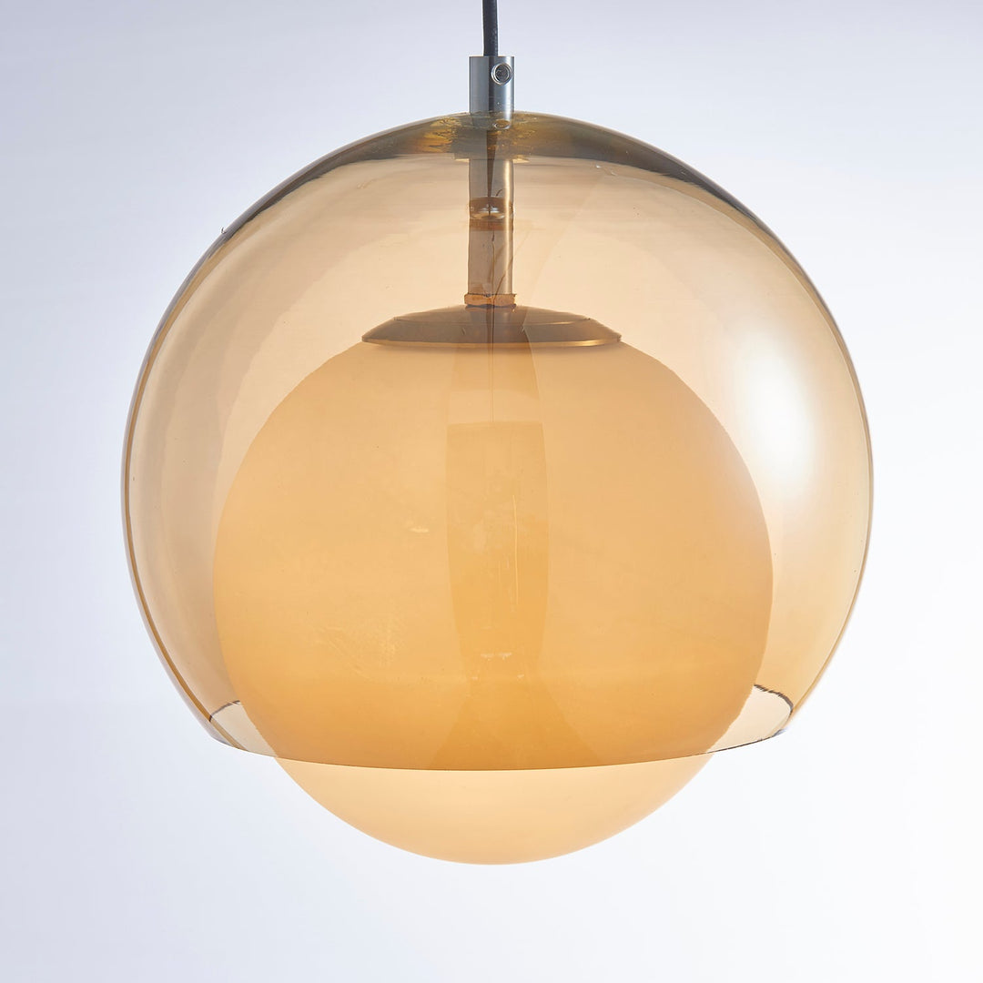 Suspension Double Globe Ombre Verre Moderne Minimaliste Ambiant - Neutralighting