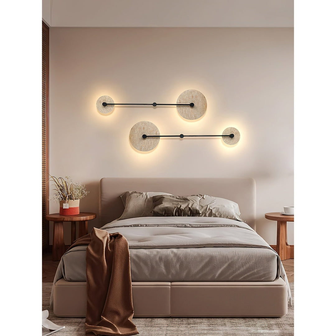 Ilvara Applique Murale Minimaliste Moderne Beige Travertin - Neutralighting