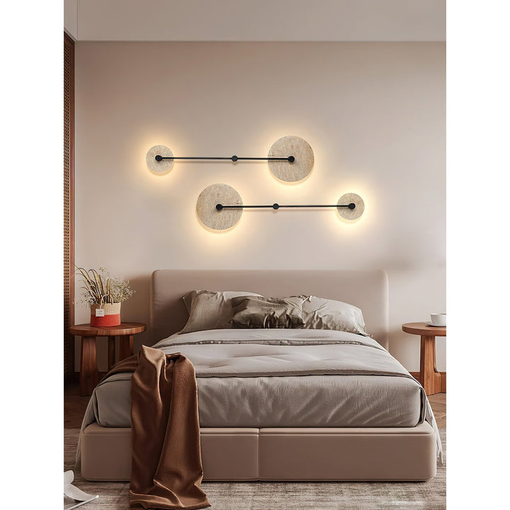Ilvara Applique Murale Minimaliste Moderne Beige Travertin - Neutralighting