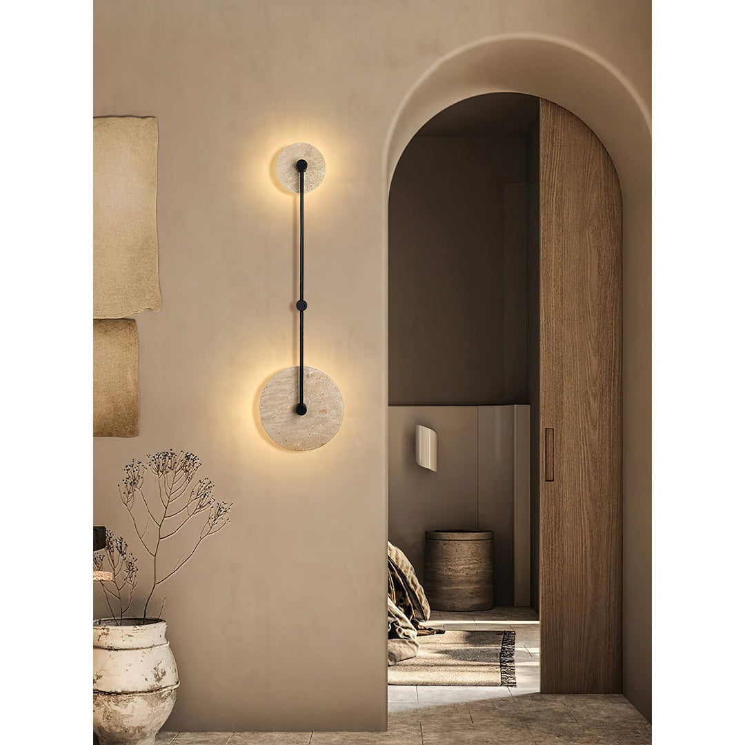 Ilvara Applique Murale Minimaliste Moderne Beige Travertin - Neutralighting