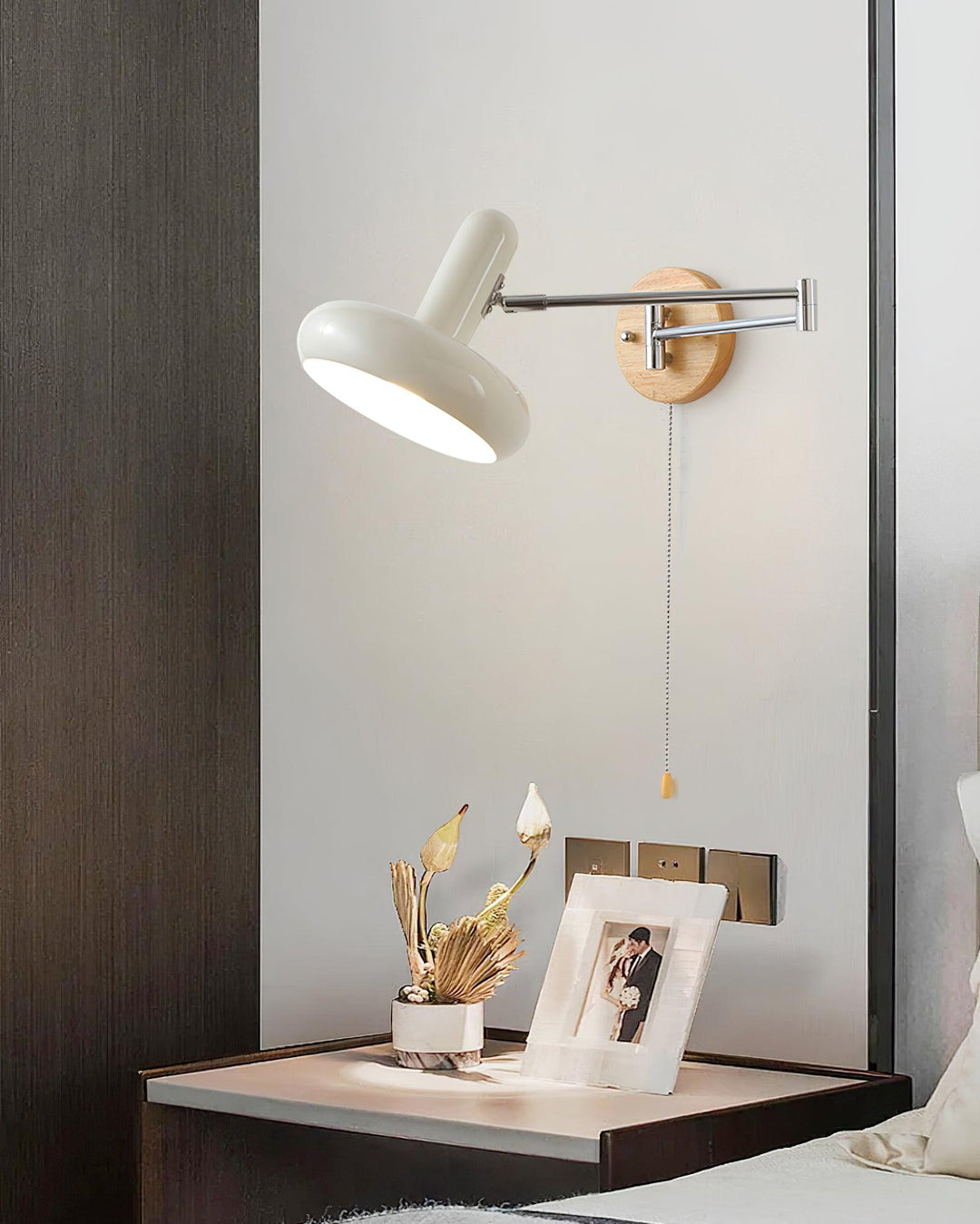 Applique Murale Pivot Bras Arrondi Ombre Tirer Chaîne Moderne Rétro - Neutralighting