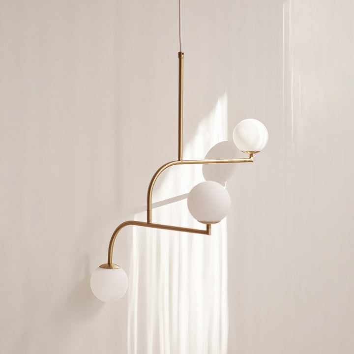 Zelireth Lustre Laiton Verre Minimaliste Moderne - Neutralighting