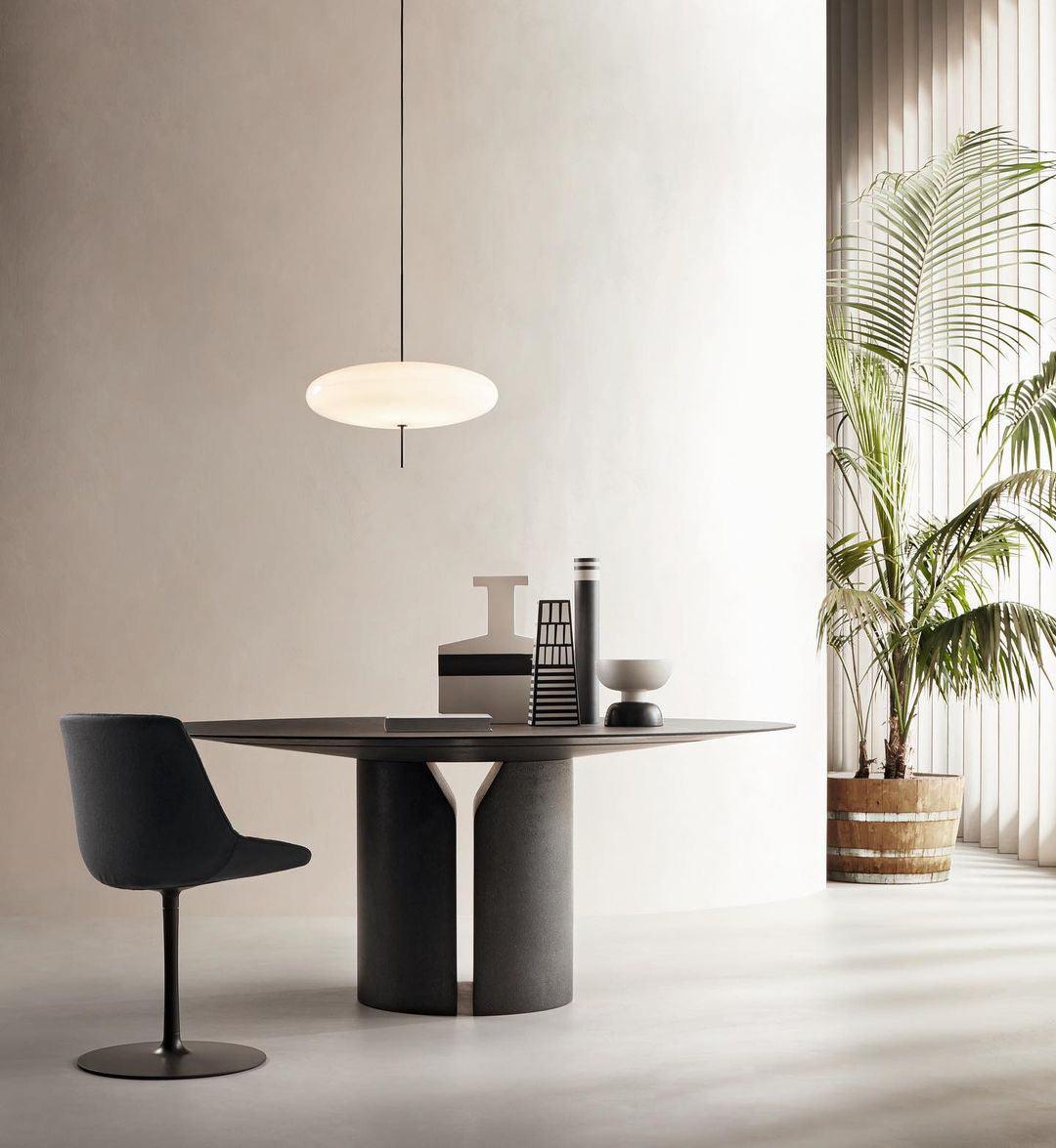 Lustra Suspension Noir Peint Réuni pour Salon - Neutralighting