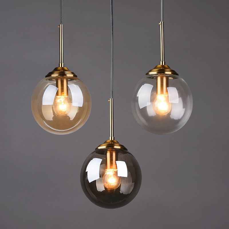 Narell Luminaires Suspension Verre Transparent Ambre - Neutralighting