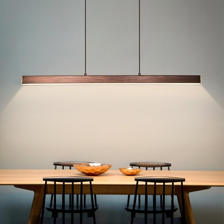 Thala Suspension Linéaire Moderne Noir/Marron Salon - Neutralighting