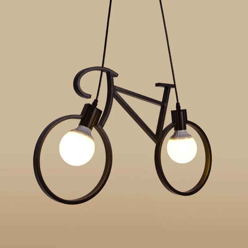 Mira Moderne Créatif Forme De Bicyclette LED Suspension Métal Salon - Neutralighting