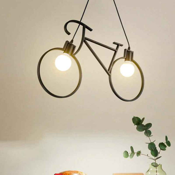 Mira Moderne Créatif Forme De Bicyclette LED Suspension Métal Salon - Neutralighting